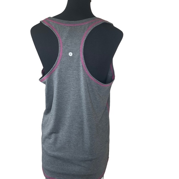 90 Degree Ladies Racerback Activewear Tank Top Gray Pink Size L - Picture 5 of 9